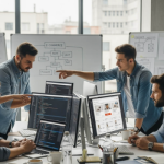 Marketing Advice for Small Business Owners Who Are Tired of Guessing Entrepreneur building a business with no money using a laptop and free AI tools